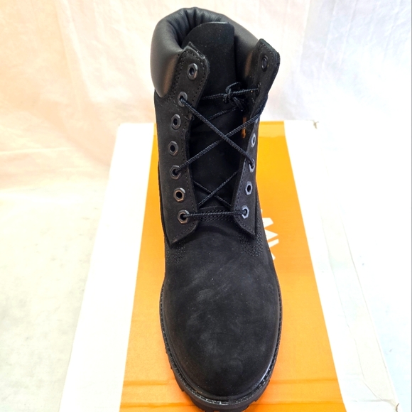 Timberland Men's Size 8 Premium 6" Boot Black Waterproof Nubuck Ne - Picture 3 of 5